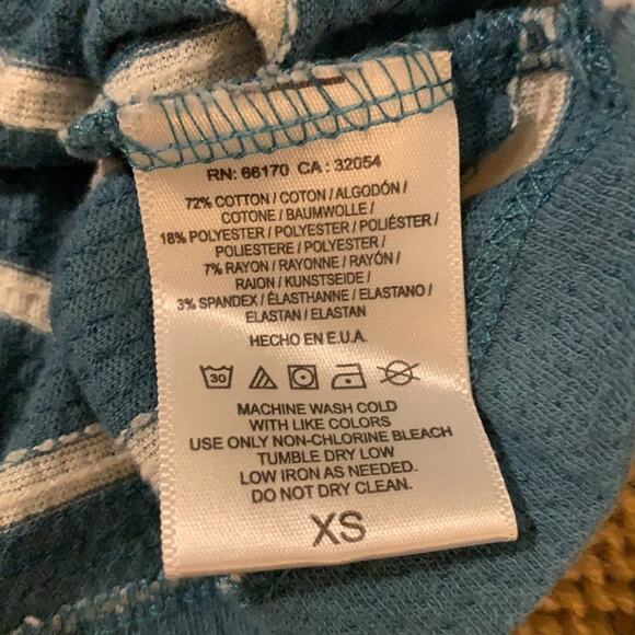 Anthropologie blue & white striped shirt - Picture 5 of 6